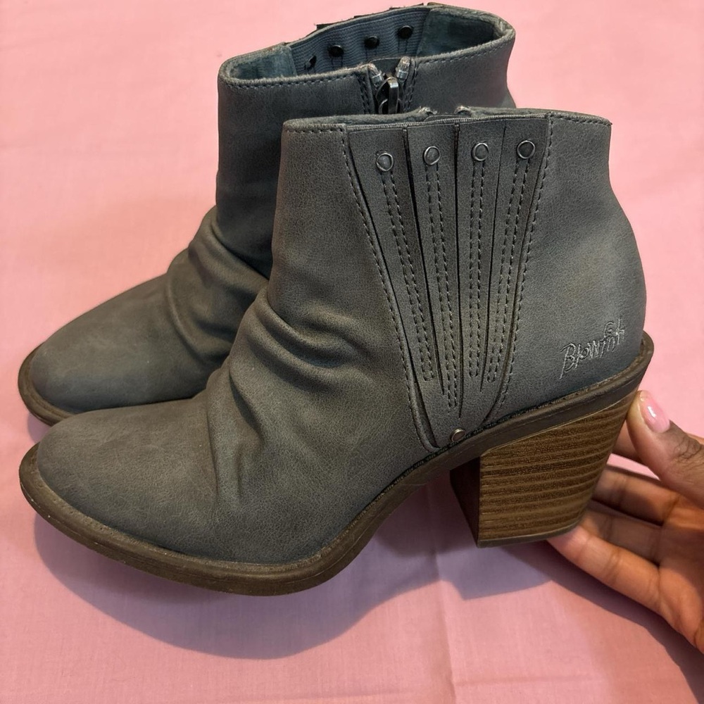 Blowfish Gray Ankle Boots
